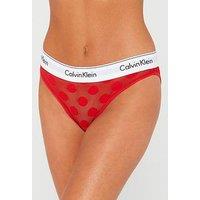 Calvin Klein Modern Cotton Dot Brief - Red