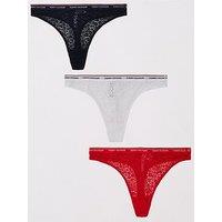 Tommy Hilfiger 3-Pack Lace Thong - Multi
