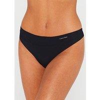 Calvin Klein Invisible Thong - Black