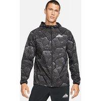 Nike Men'S Trail Aireez Print Running Jacket - Grey