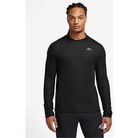Nike Dri-Fit Trail Long Sleeve Running Top - Black