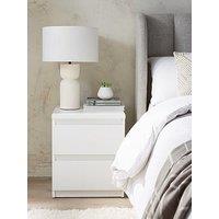 Very Home Lisson 2 Drawer Bedside - White