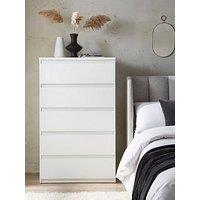 Very Home Lisson 5 Drawer Chest - White - Fsc Certified