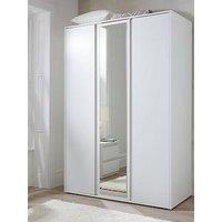 Very Home Lisson 3 Door Mirrored Wardrobe - White - Fsc Certified