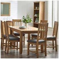 Julian Bowen Mallory Set Of 2 Solid Oak/Oak Veneer Dining Chairs