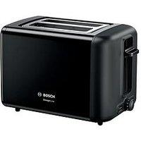 Bosch Designline Tat3P420Gb 2-Slice Toaster With 6 Variable Browning Levels - Black