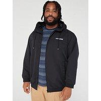 Jack & Jones Plus Rush Hooded Bomber Jacket - Black