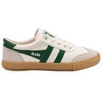 Gola Badminton Womens Off White Green Casual Trainers - 8 UK