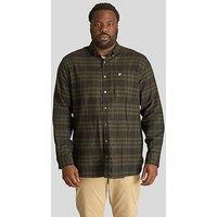 Lyle & Scott Lyle & Scott Big & Tall Check Flannel Shirt - Dark Green
