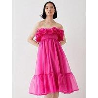 Coast Ruffle Organza Mini Dress - Pink