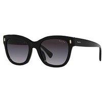 Ralph Oval Acetate Sunglass - Black