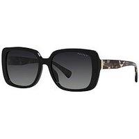 Ralph Rectangle Acetate Sunglass - Black