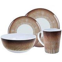 Streetwize 16 Pce Melamine Set - Stone Design