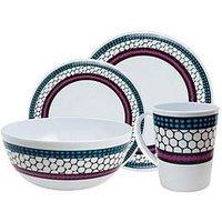 Streetwize 16 Pce Melamine Set - Honeycomb