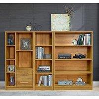 Very Home Metro 3 Piece Storage Bookcase Package - Oak - Fsc Certified