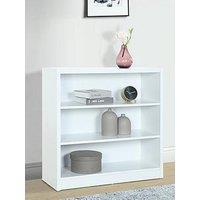 Very Home Metro Small Wide Bookcase - White - Fsc Certified