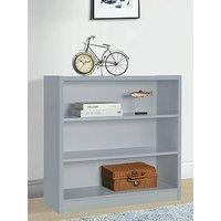 Very Home Metro Small Wide Bookcase - Grey - Fsc Certified