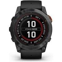 Garmin Fenix 7X Pro Solar - Slate Grey Stainless Steel, Black Band