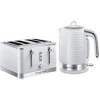 Russell Hobbs Inspire White Kettle & Toaster Bundle