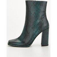 V By Very Square Toe Ankle Boot - Green
