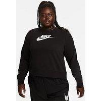 Nike Sportswear Club Fleece Logo Crew-Neck Sweatshirt - Black/White (Curve)