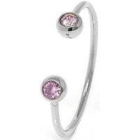 Say It With Bezel Adjustable Ring - Pink Stone