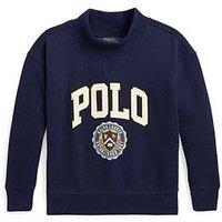 Ralph Lauren Girls Varsity Polo Sweatshirt - French Navy