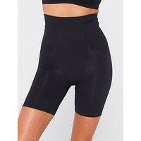 Dorina High Waist Shorts With Open Gusset - Black