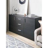 Everyday Panama 2 Door, 3 Drawer Sideboard - Black - Fsc Certified