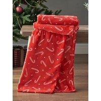 Catherine Lansfield Christmas Candy Cane Throw
