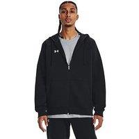 Under Armour Men'S Training Rival Fleece Full Zip Hoodie - Black/White