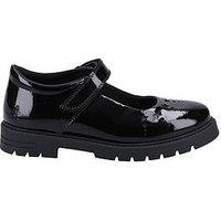 Hush Puppies Sabrina Patent Jnr School Shoe - Black