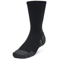 Under Armour Performance Tech 3Pk Crew Socks - Black