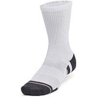 Under Armour Performance Tech 3Pk Crew Socks - White