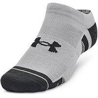 Under Armour Performance Tech 3Pk No Show Socks - Grey