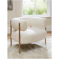 Very Home Icon Boucle Fabric Accent Chair - Cream