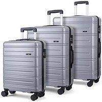 Rock Luggage Lisbon 3 Pc Set Grey