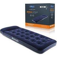 Silentnight Camping Collection Flock Airbed - Footpump - Blue - Single