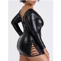 Lovehoney Curve Fierce Plus Size Lace Up Long Sleeved Dress