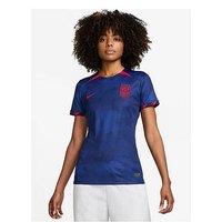 Nike Usa 2023 Women'S Away Stadium Short Sleeved Shirt - Blue