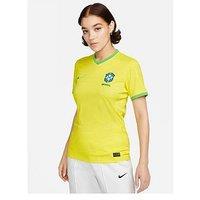 Nike Brazil 2023 Women'S Home Stadium Short Sleeved Shirt - Yellow