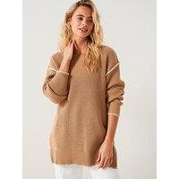 V By Very Contrast Blanket Stitch Ll Jumper