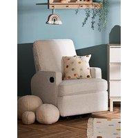Obaby Madison Swivel Glider Recliner Chair - Boucle - Cream