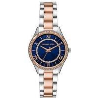 Michael Kors Lauryn Blue Dial Bi-Colour Stainless Steel Watch