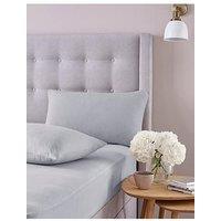Silentnight Brushed Cotton Fitted Sheet Deep Silver Grey Soft Pure Bed Sheets