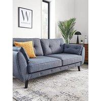 Very Home Paulo Fabric 3 Seater Sofa - Midnight - Fsc Certified