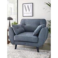 Very Home Paulo Fabric Armchair - Midnight - Fsc Certified