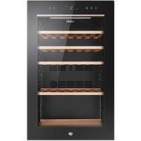 Haier Hws84Ga 49-Bottle Wine Cooler, Single Zone, F Rated - Black