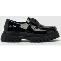 Schuh Lolly Junior Patent Bow Loafer - Black