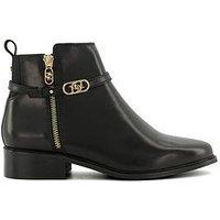 Dune London Wide Fit Pup Ankle Boot - Black